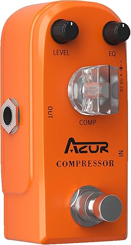 Vista 23 de AZOR Pedal ecualizador de ecualizador de 5 bandas para bajo eléctrico, aleación de aluminio True Bypass Eq bajo