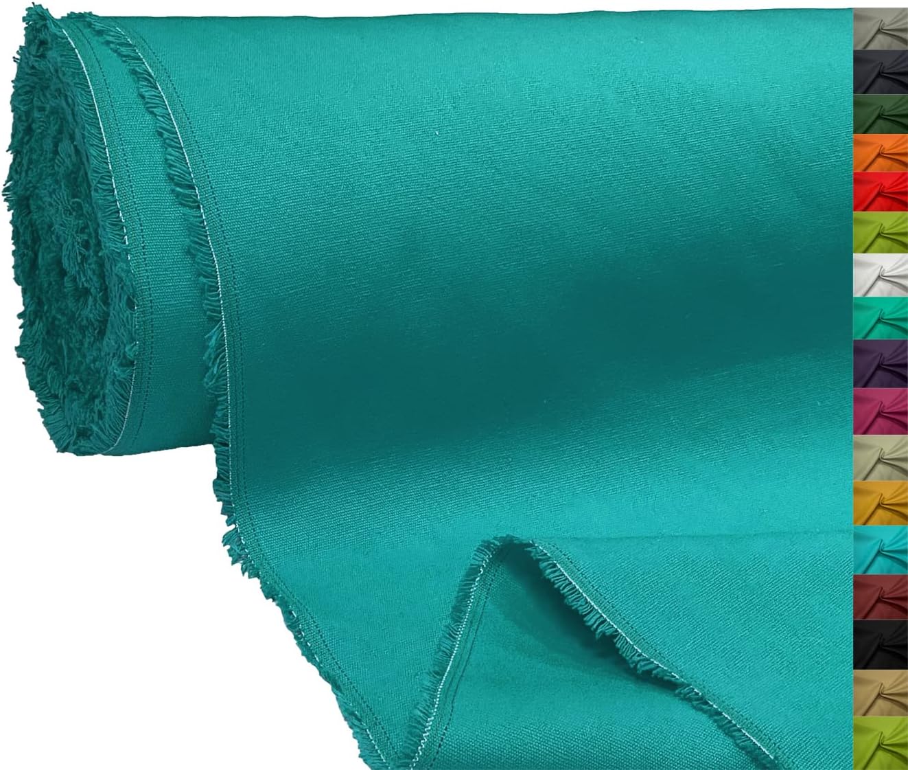 A-Express 100% Cotton Canvas Fabric Material Dressmaking Cloth Curtain Bags 145cm 57" Wide 250GSM Sold Per Meter