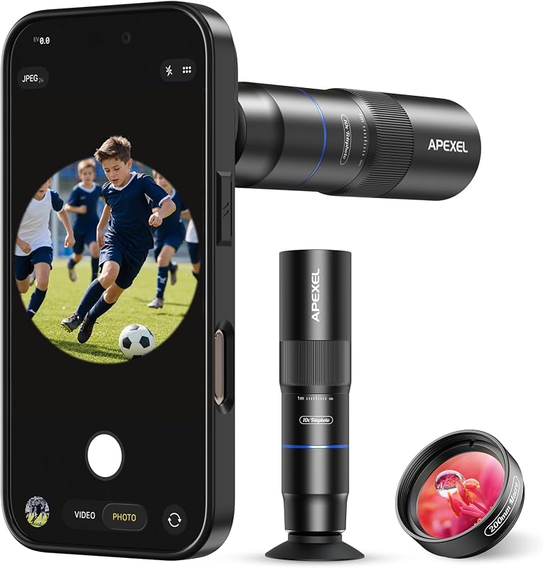 10X Tele-Macro Pro Dual Lens 2-in-1 Compatible with iPhone 16 Pro | 10x Telephoto & Macro Lens – Aluminum alloy & optical glass | For concerts, travel, outdoor exploration | Pro photography