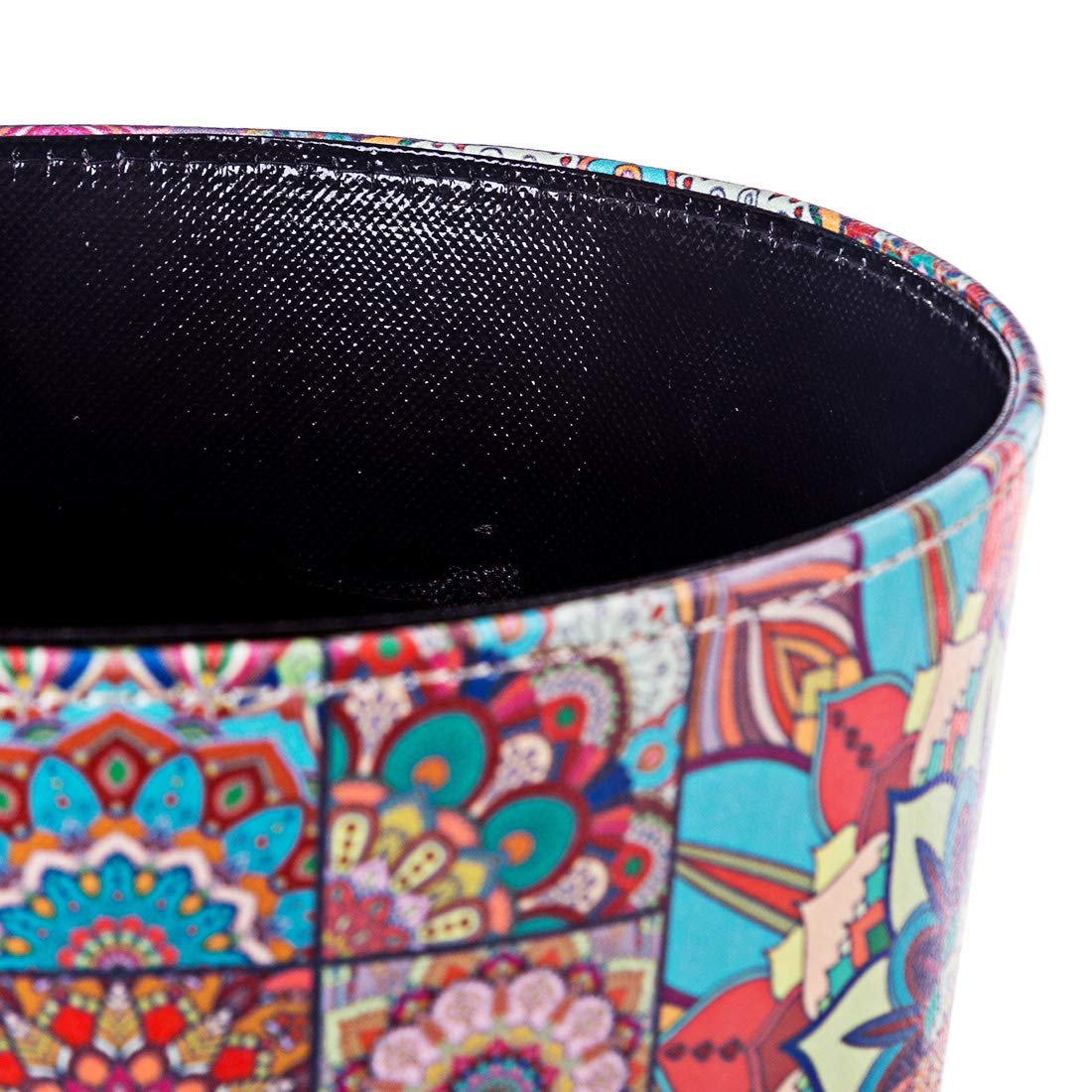 Lingxuinfo Scakbyer Trash Can Waste Basket, 10L Decorative Wastebasket Trash Can Waste Paper Basket Garbage Can for Bathroom, Bedroom, Office and Kitchen - Grid -2