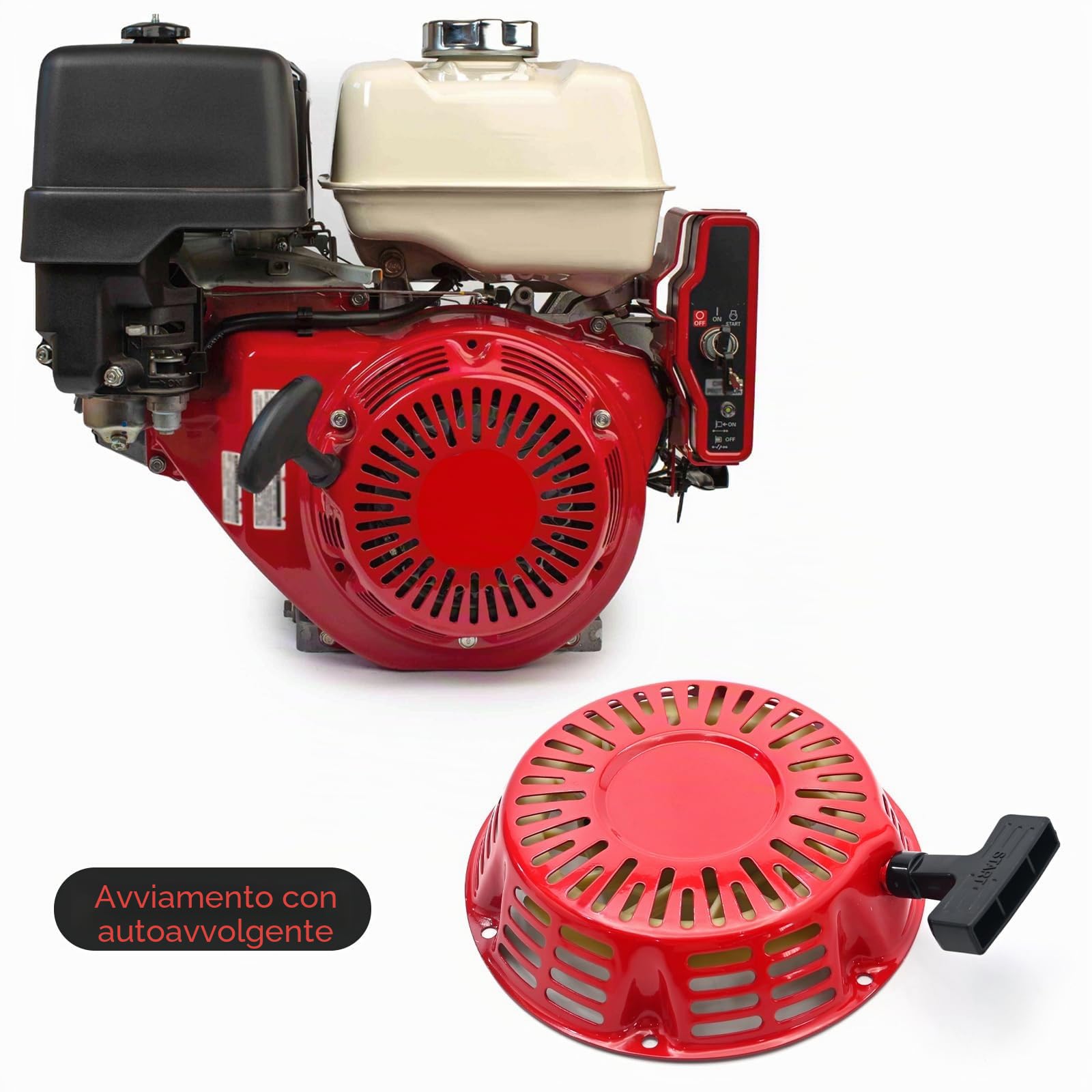 28400-ZE2-W01ZA Avviamento a strappo con cordino, ricambio per motore Honda GX240 GX270 8HP 9HP, sostituisce 28400-ZE2-W01ZN