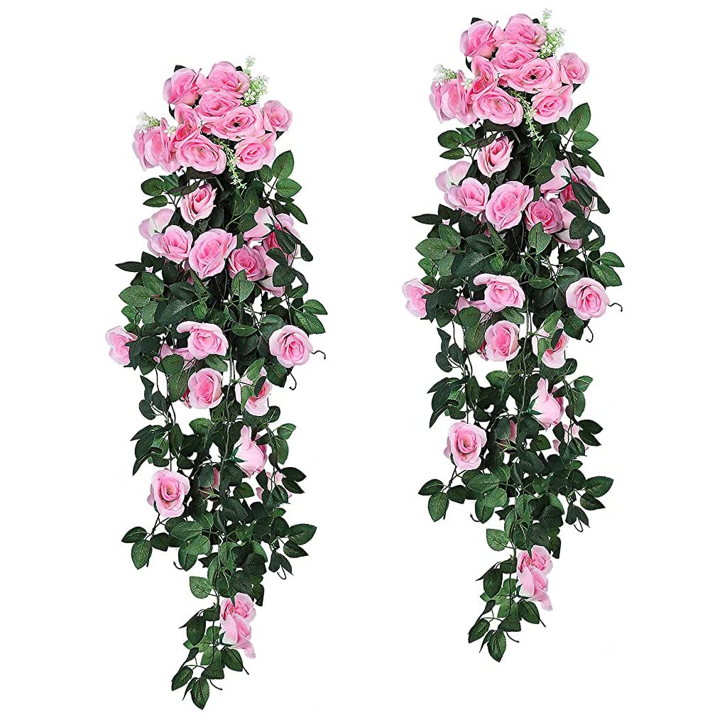 Buy HASTHIP® 2 Pcs Fake Flower Hanging Artificial Flowers Garland, 3Ft