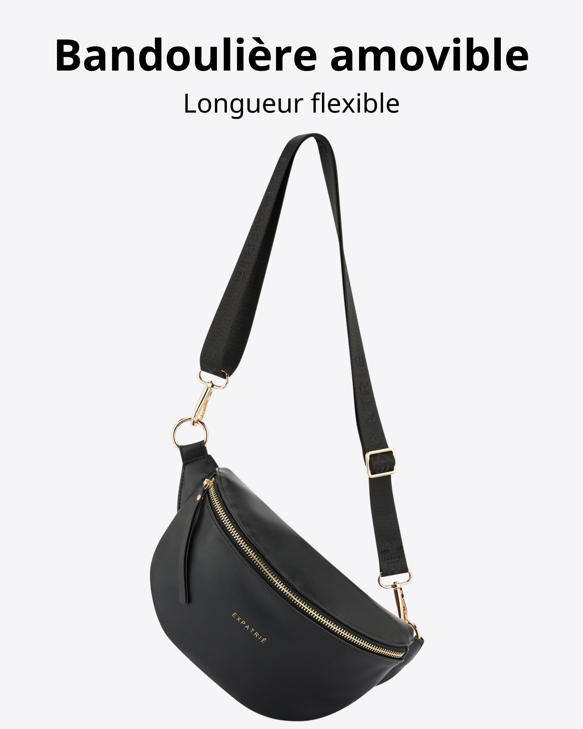 Expatrié Sac à Main pour Femmes Beige - Alice Small - Sac Banane en Cuir Végétal pour Festival, Voyage et Vie Quotidienne - Sac à Hanche Elégant - Déperlant