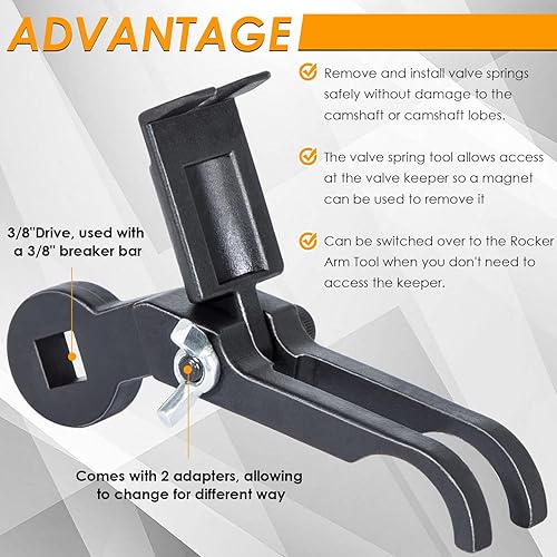 Miniatura 5 de Instalador de removedor de brazo basculante y compresor de resorte de válvula para motores Chrysler, Dodge, Jeep 3.7L y 4.7L 3747-123 10102 8426