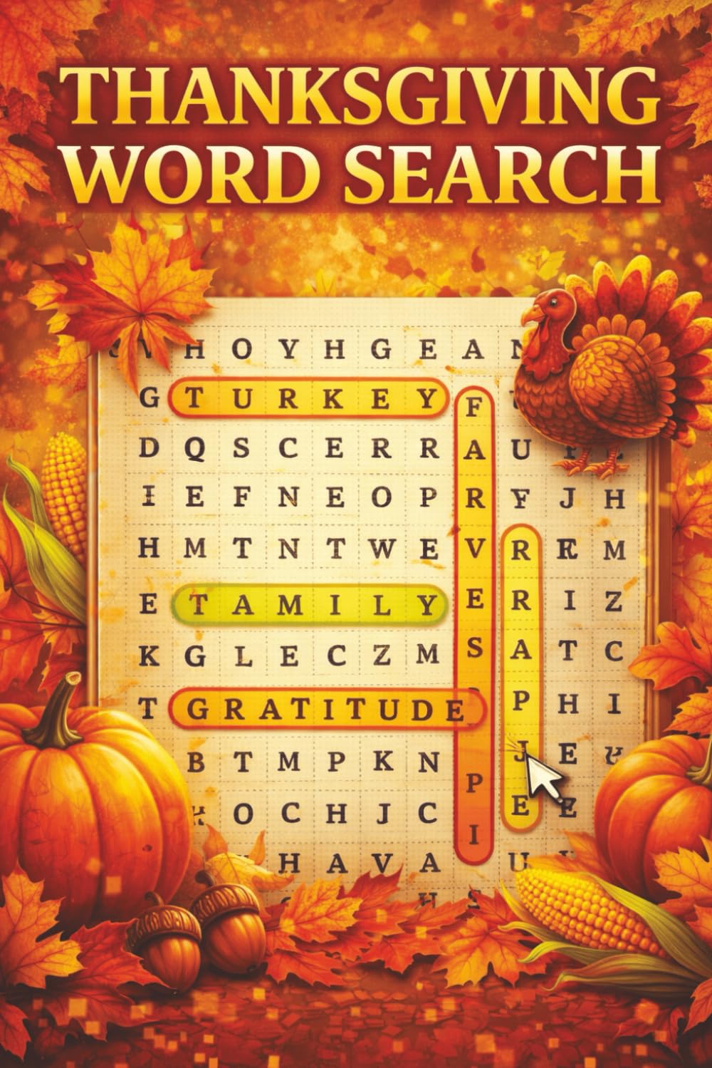 Thanksgiving Word Search: Fun Thanksgiving-Themed Word Search Puzzles Featuring Fall, Harvest, Family, and Holiday Traditions for Teens and Adults