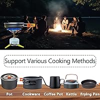 Vista 5 de Hotdevil Estufa portátil para acampar con soporte para bote de combustible, equivalente a la estufa de propano para acampar, estufa de campamento