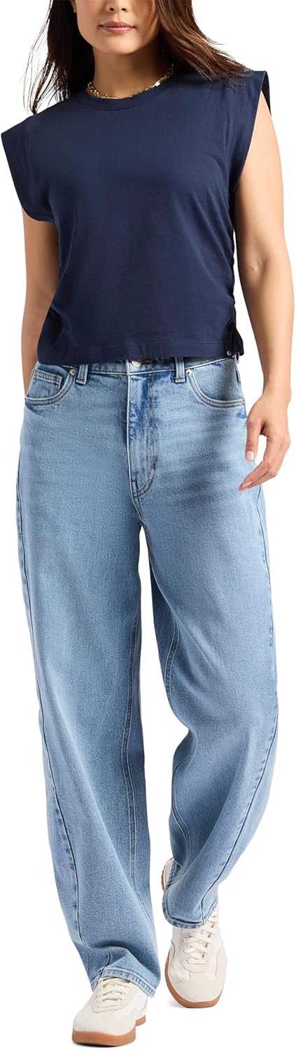 Buffalo David Bitton Womens Barbara High Rise Barrel Leg Jean - Image 4
