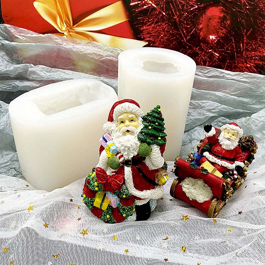 Moule à savon en silicone pour décoration d'intérieur Motif Père Noël