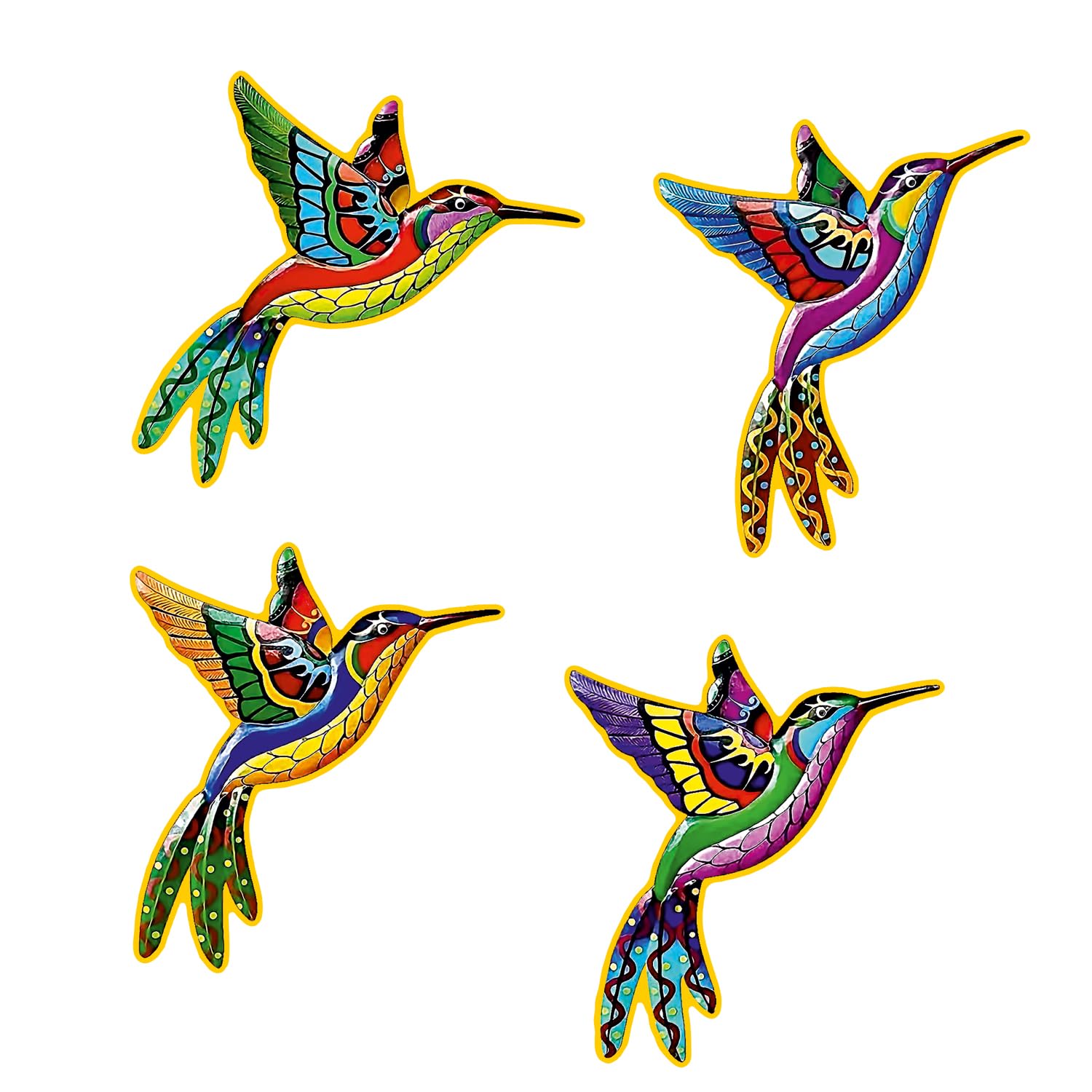 Casa Rica Wooden 3D Birds Wall Art Panel (4 Birds Set)