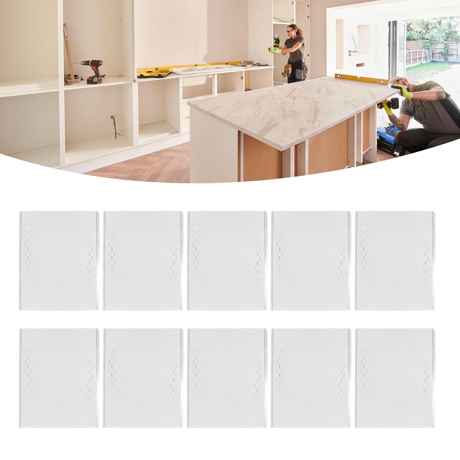 10 Set Double Sided Foam Tape Foam Mounting Tape 6.4mm Diameter 2mm Thickness PE Self Adhesive Foam Tape for Industrial Office Use