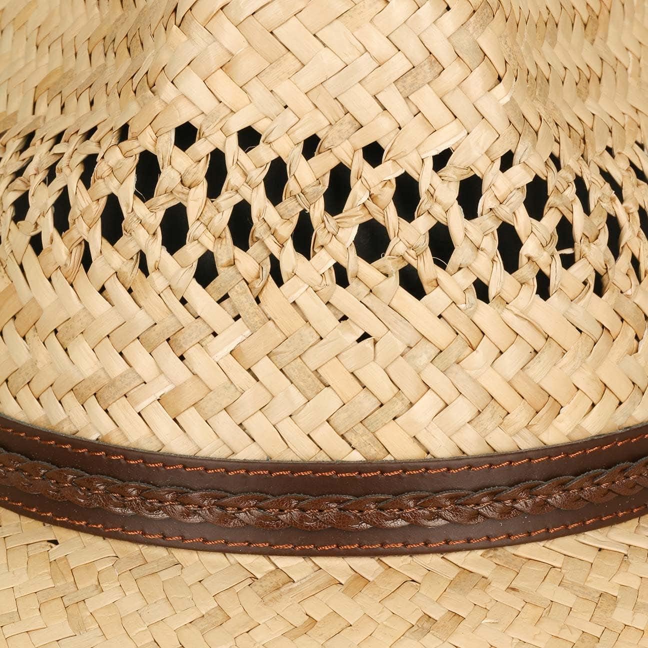 Lipodo Steven Traveller Straw Hat Sun Hat Made in Italy Leather Trim Women Men Summer - Image 8