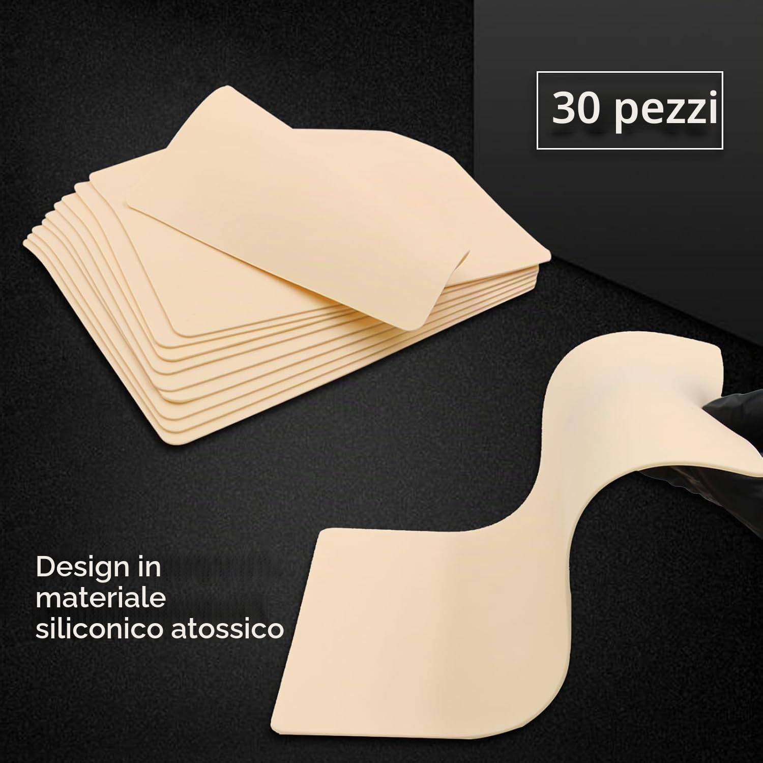 Pelle Sintetica per Tatuaggi - TONBAO 30PZ Pratica Finta Pelle Doppia Faccia 19x14cm per Esercizio Tattoo