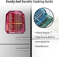 Vista 4 de Juego de hojas magnéticas para freidora de aire, tabla de tiempos de cocción de freidora de aire instantáneo, accesorios para freidora de aire, hoja