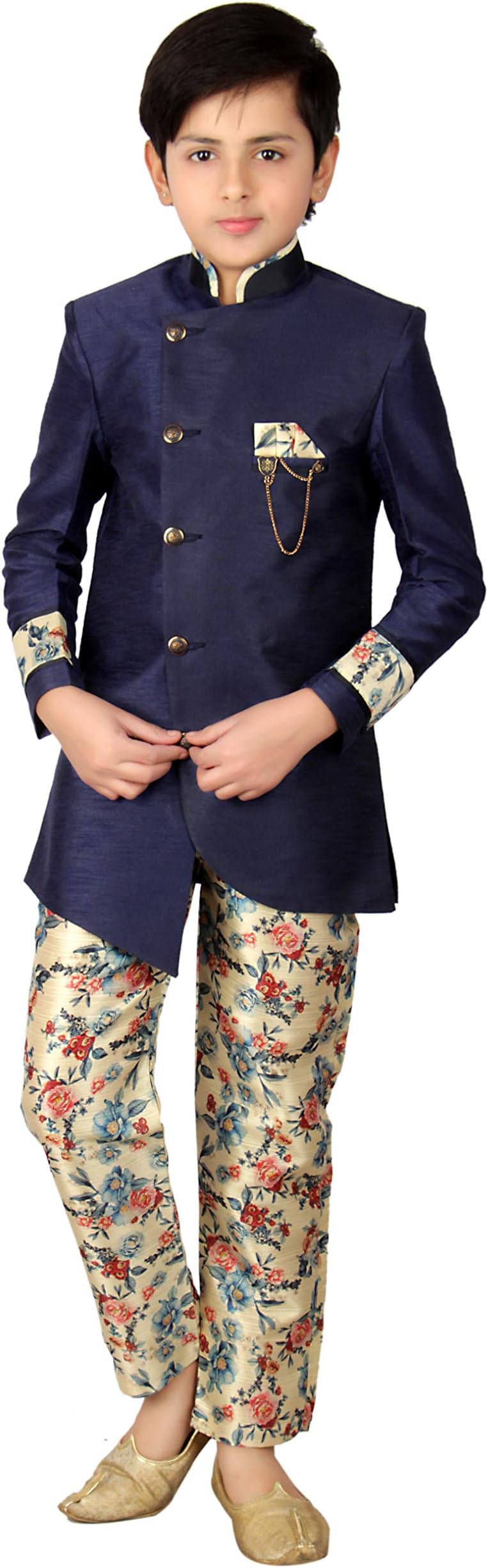 Fourfolds Boy's Silk Cotton Kurta
