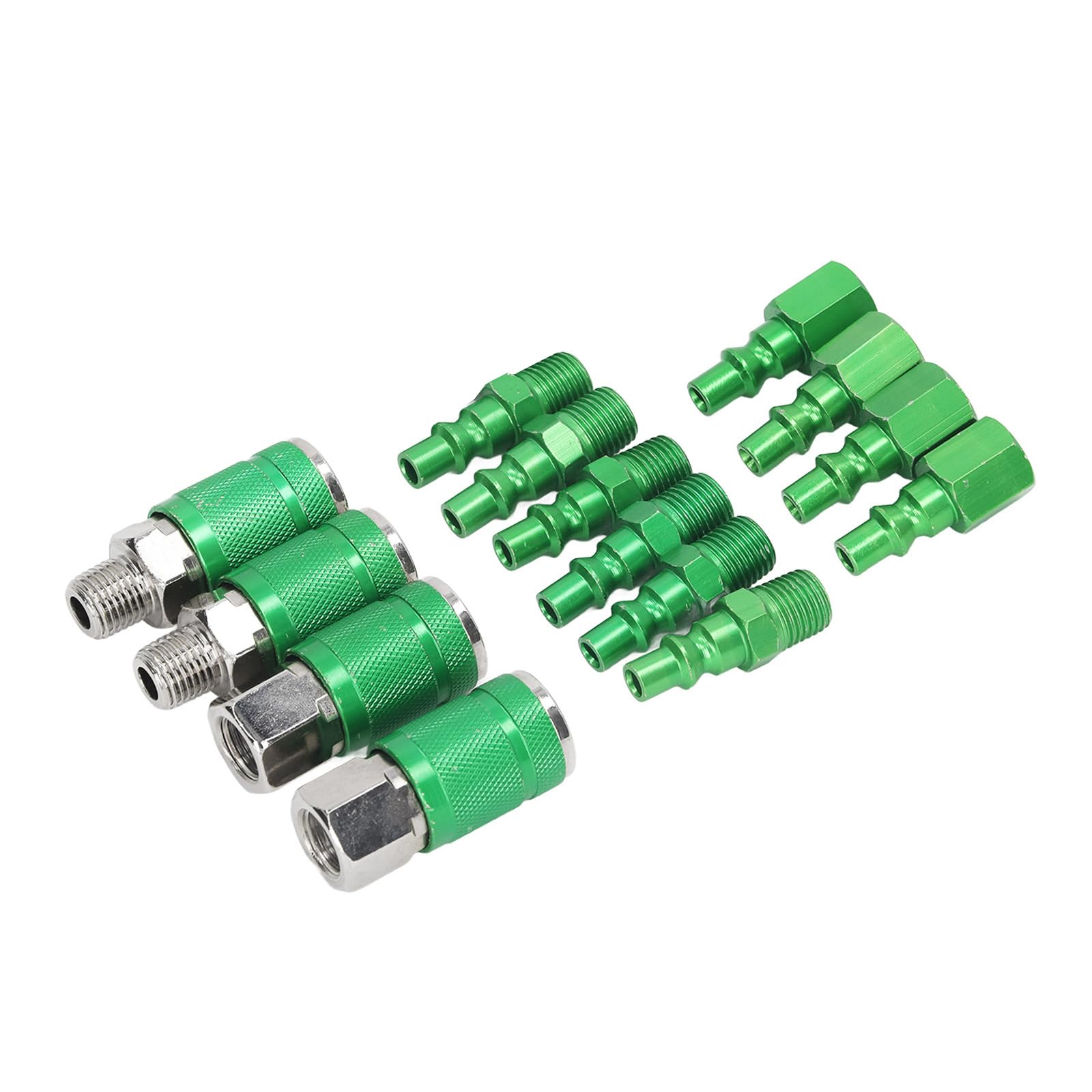 Loytv Multicolor 14Pcs Air Couplers & Plugs Set Aluminum Air Couplers & Plugs Set Resistant Connectors For Compressors & T General