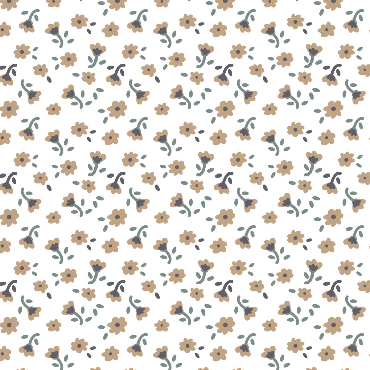 Housse de matelas à langer en mousseline (80 cm x 40 cm) - Motif floral vintage