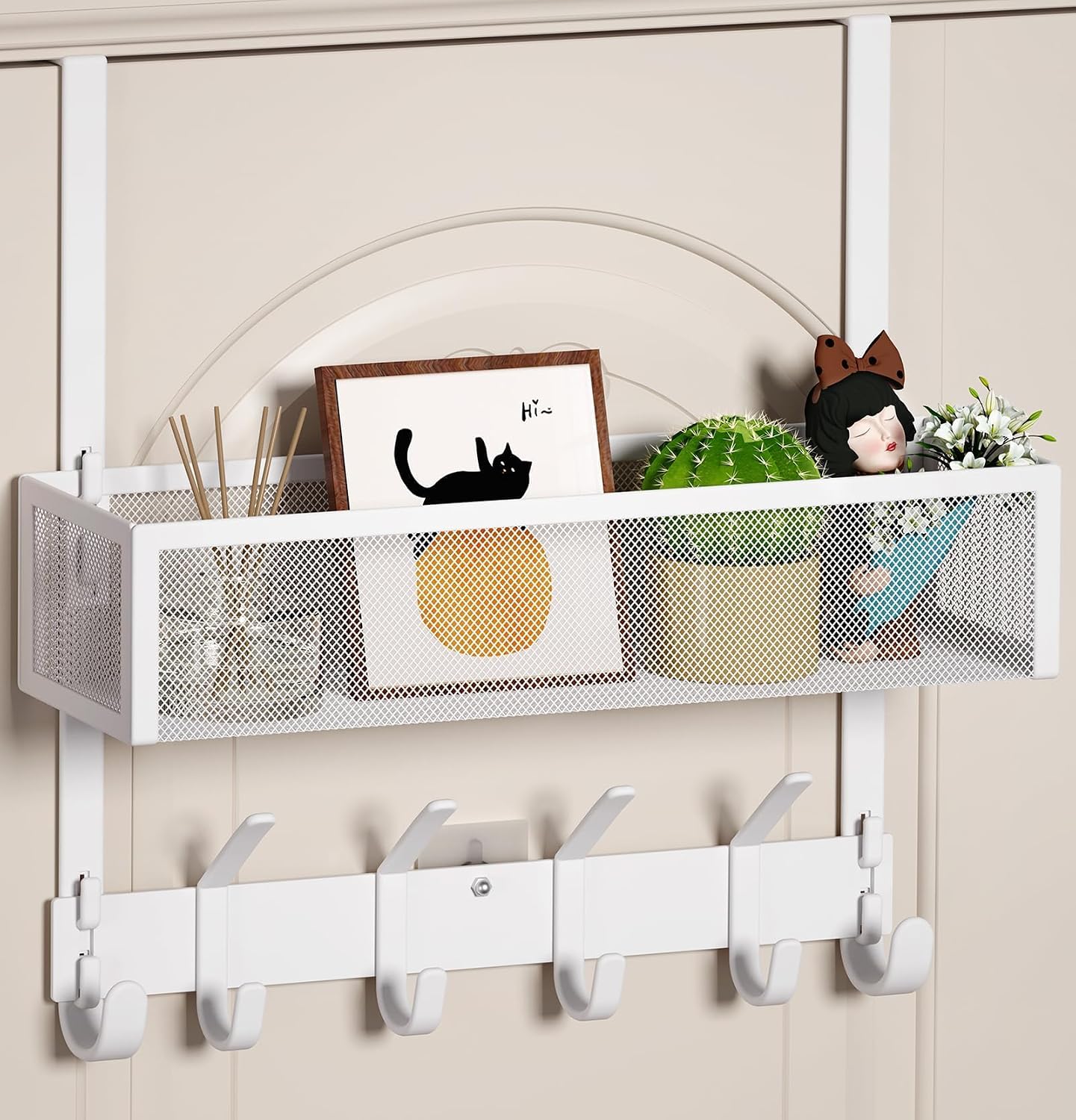 Amazon.com: Aimeaihe Over The Door Hooks Organizer, Over The Door Towel ...