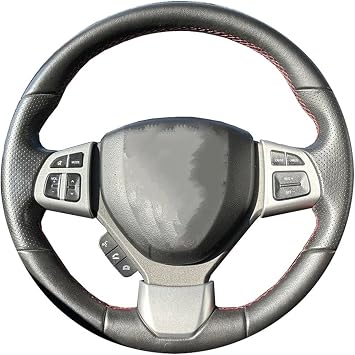 Steering Wheel Protector For Suzuki For Swift For Sport 2012 2013 2014 2015 2016 2017 For Vitara S 2016-2019 Leather Custom Car Steering Wheel CoverBlack