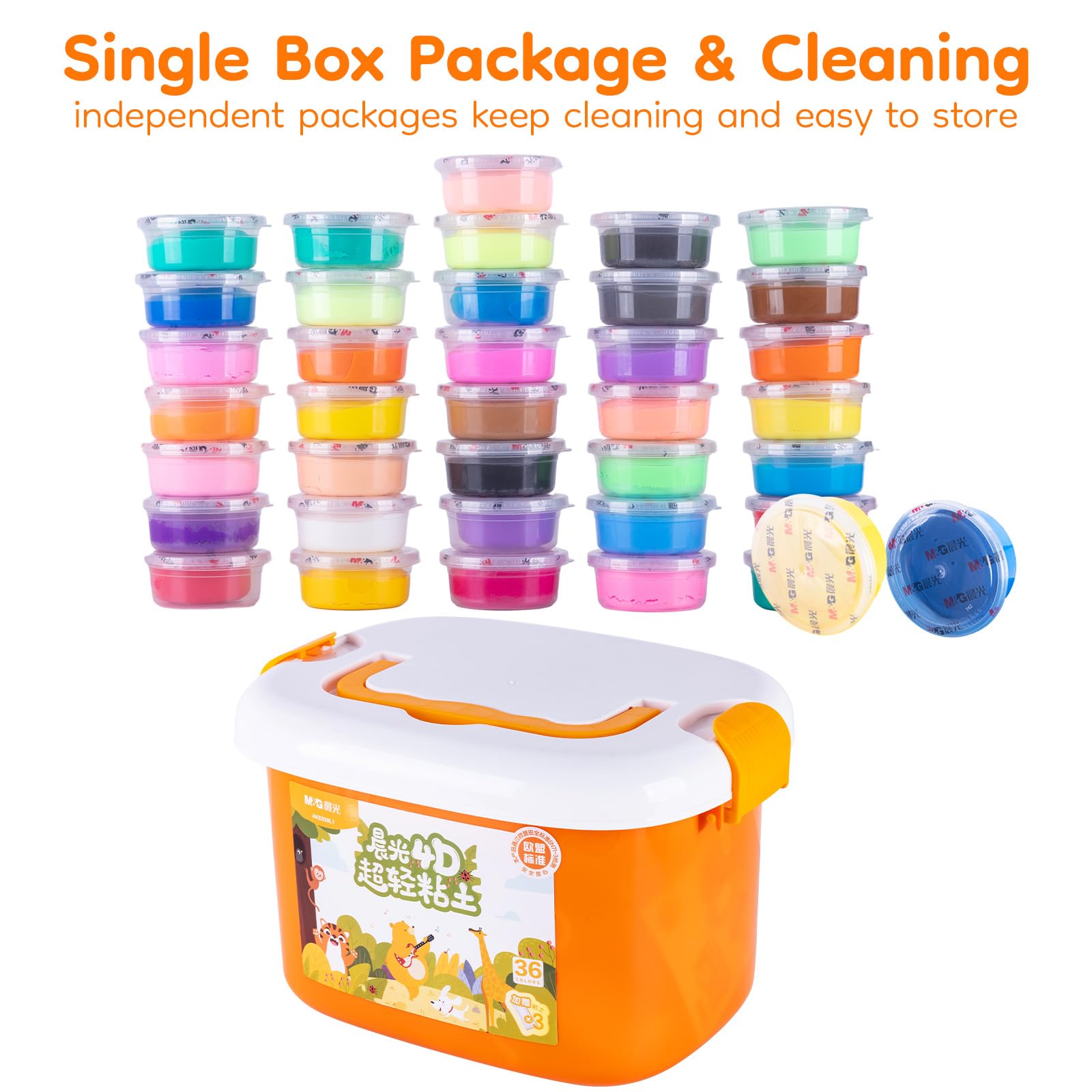 Amazon.com: M&G 36 Colors Air Clay Kits for Kids, Multi-Colors