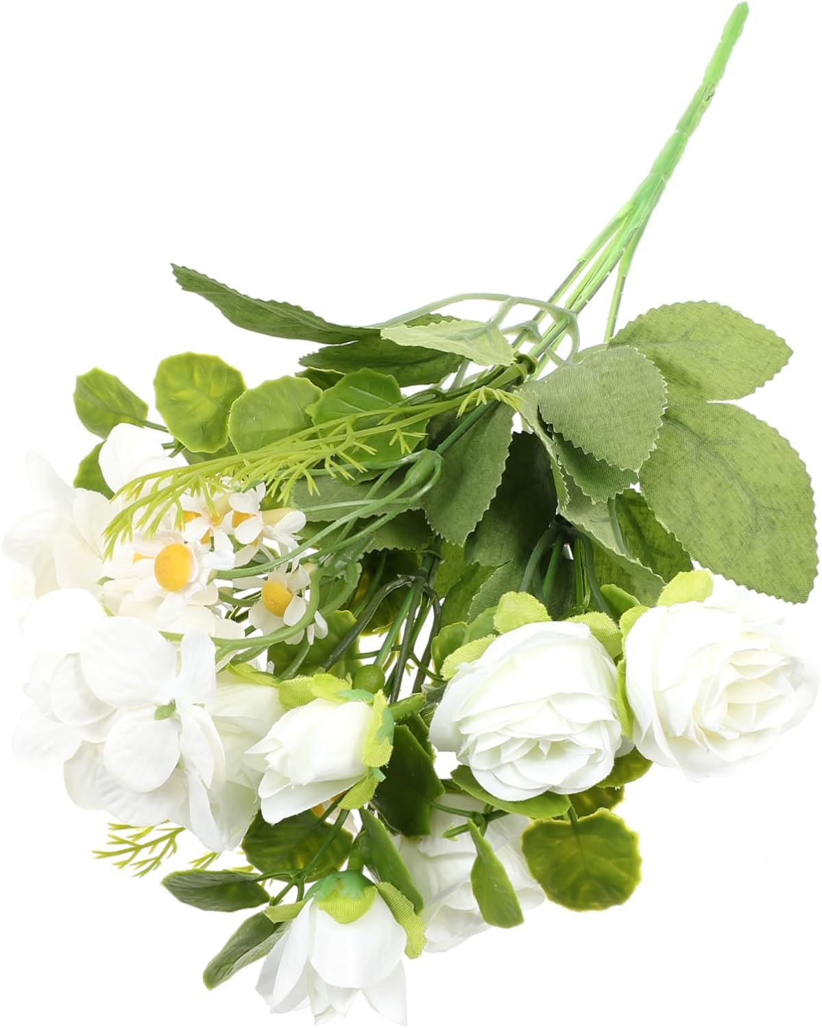 Amazon｜Holibanna デイジー ローズ ブーケ お花 リース おしゃれ インテリア 假花装饰 結婚式 造花 ブーケ 造花 ウェディング 白 フェイクグリーン 吊り下げ 花束 白