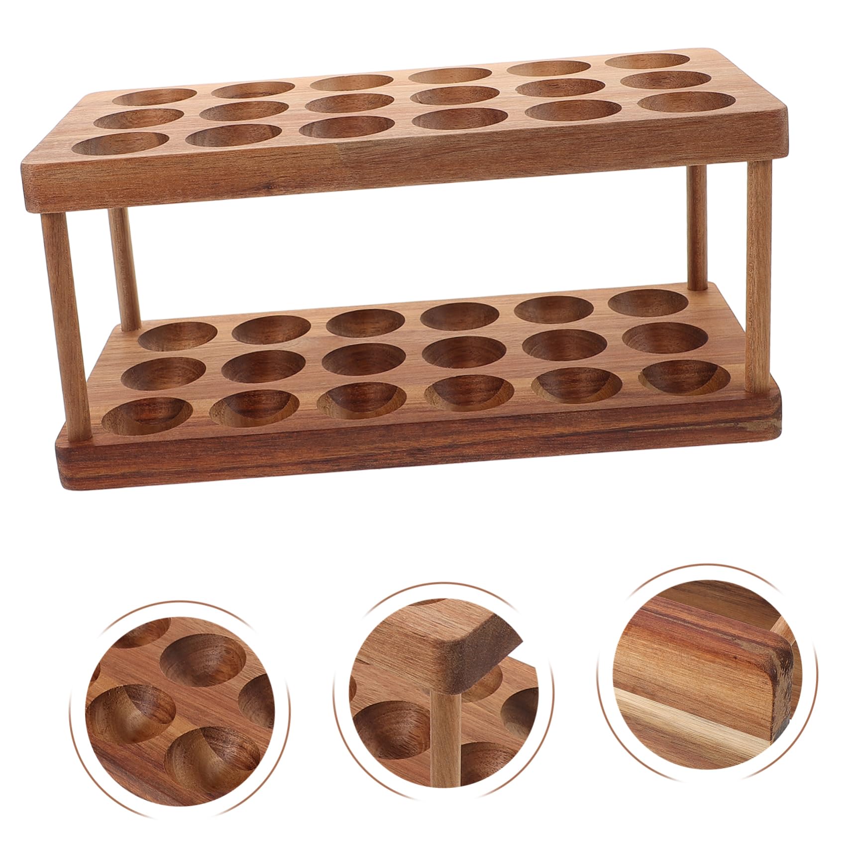 Alipis Estante para Huevos Frescos Rejilla De Doble Capa Soporte De Cocina Almacenamiento y Estético