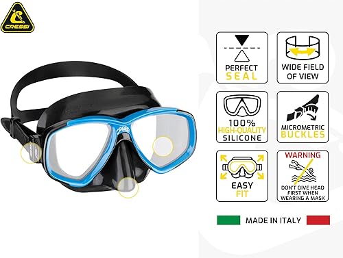 Miniatura 2 de Cressi Adult Small Inner Volume Silicone Mask for Scuba, Snorkeling - Perla Made in Italy by Cressi