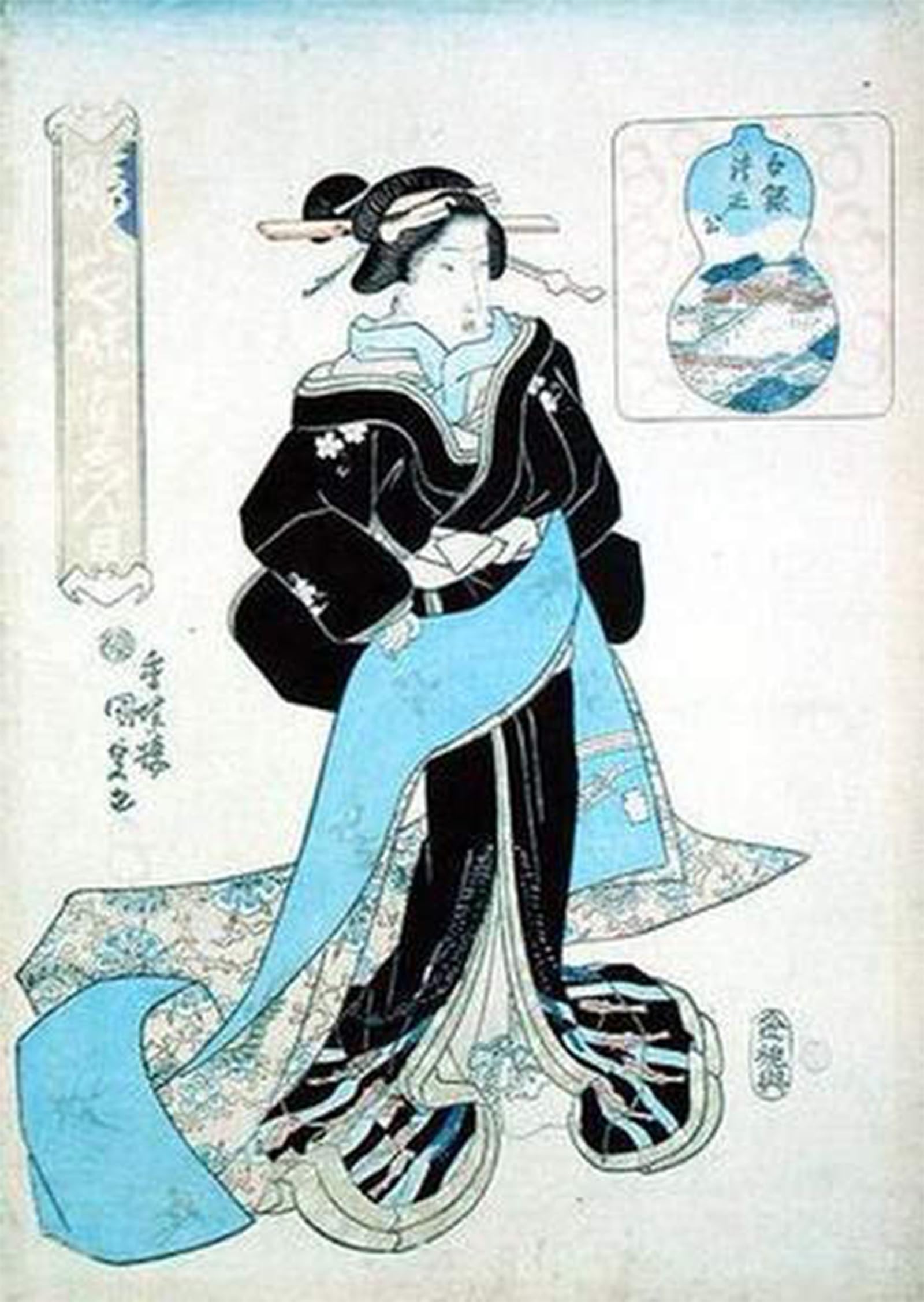 POSTERIIk Famous Print Pop Art Wall Art Graffiti Portrait of a Lady by Utagawa Kunisada Art Prints for Home Decor 60x90cm