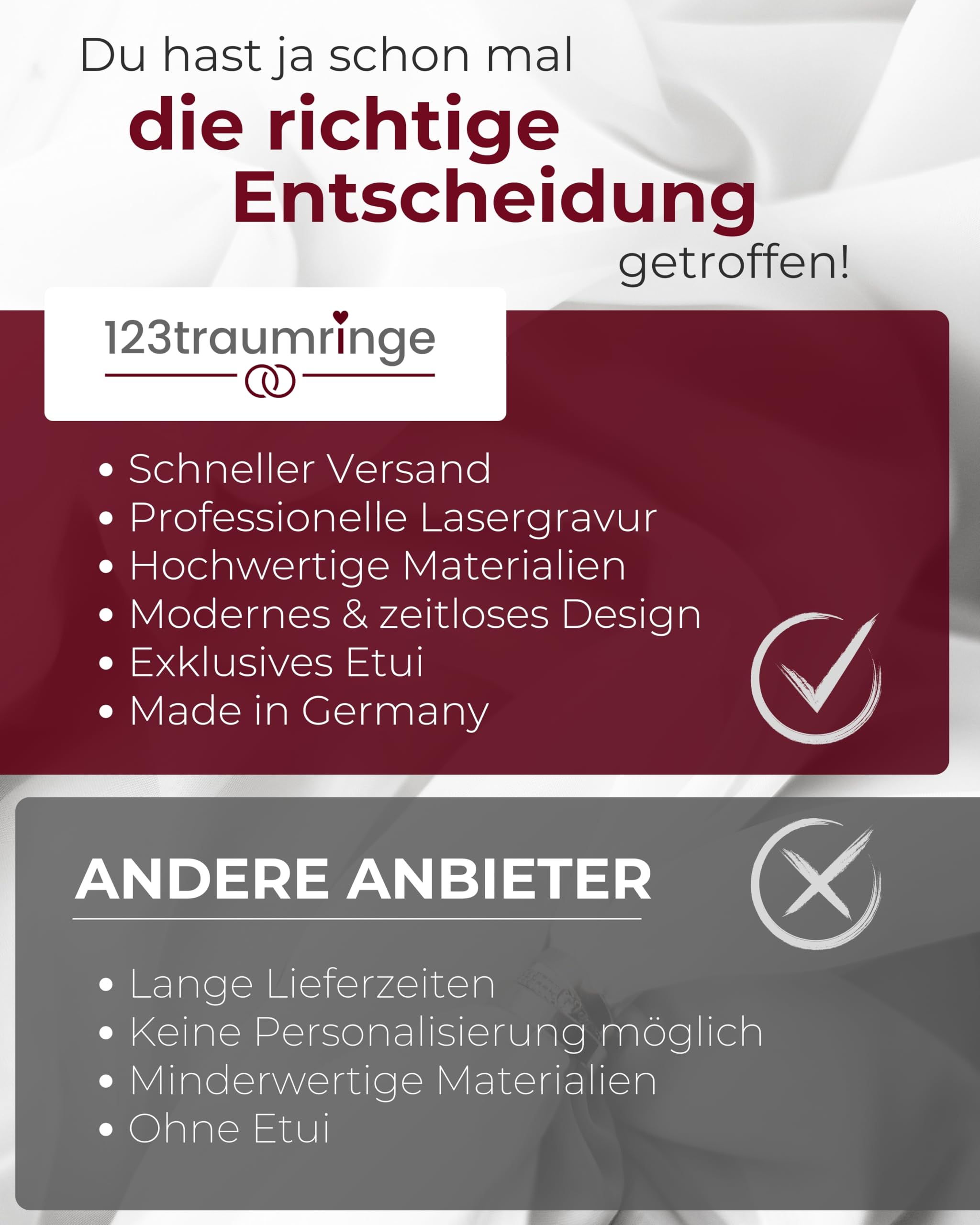 123traumringe Eheringe in 925 Silber I Partnerringe mit Etui & Gravur I Gravierbare Silberringe mit wählbarer Ringgröße 50-74 mm I Hochwertige S72 Verlobungsringe in 5 mm Breite & 1,5 mm Stärke