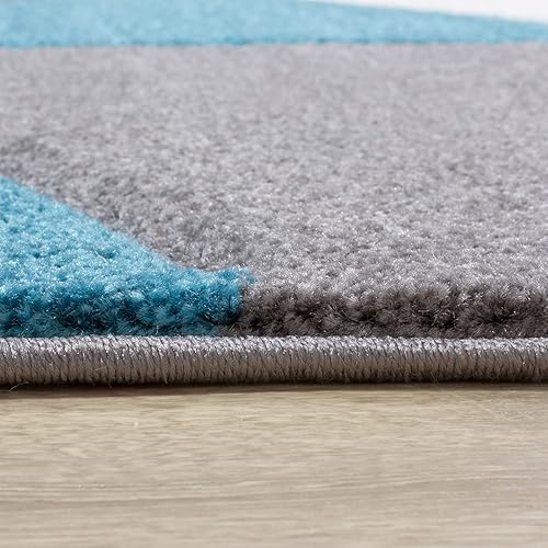 Miniatura 8 de Paco Home Alfombra moderna con patrón artístico en rojo negro y gris tamaño 6 pies 7 pulgadas x 9 pies 6 pulgadas