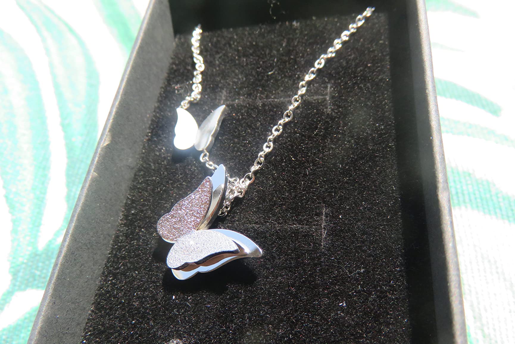 Collana Donna Farfalla In Acciaio – Gioiello Significativo Angelo Custode, Regalo Perfetto Per San Valentino O Anniversario