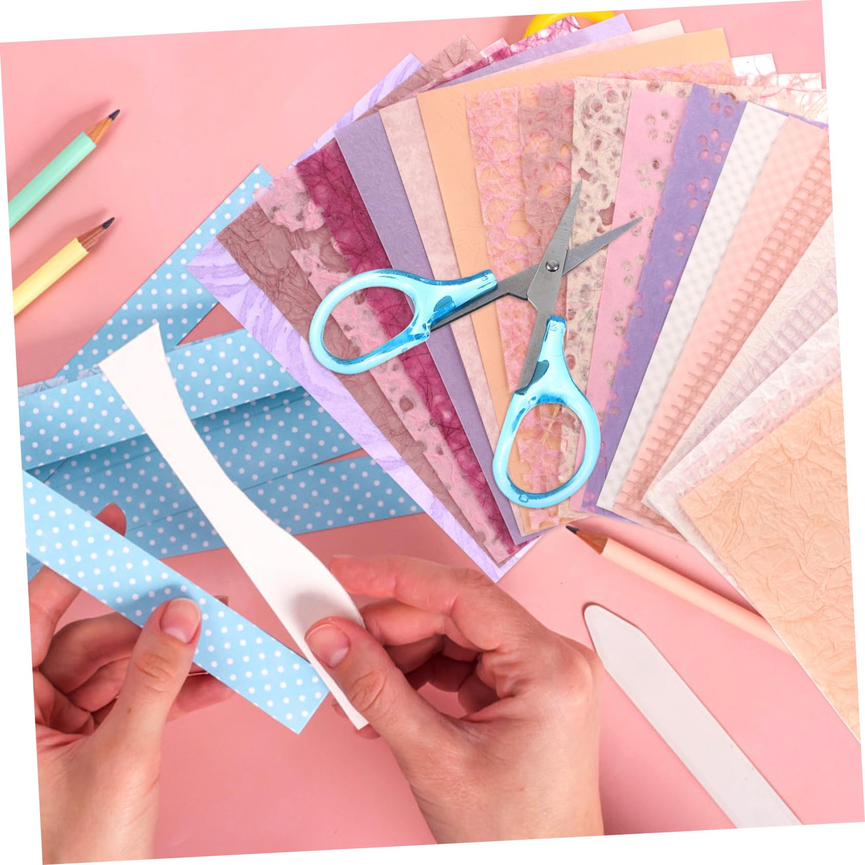 Gadpiparty 5 Ensembles Ciseaux Avec Couverture Protectrice Ciseaux De Bricolage De Tissu Couture De Bureau Outils De Coupe D'artisanat 2 Pièces * 5