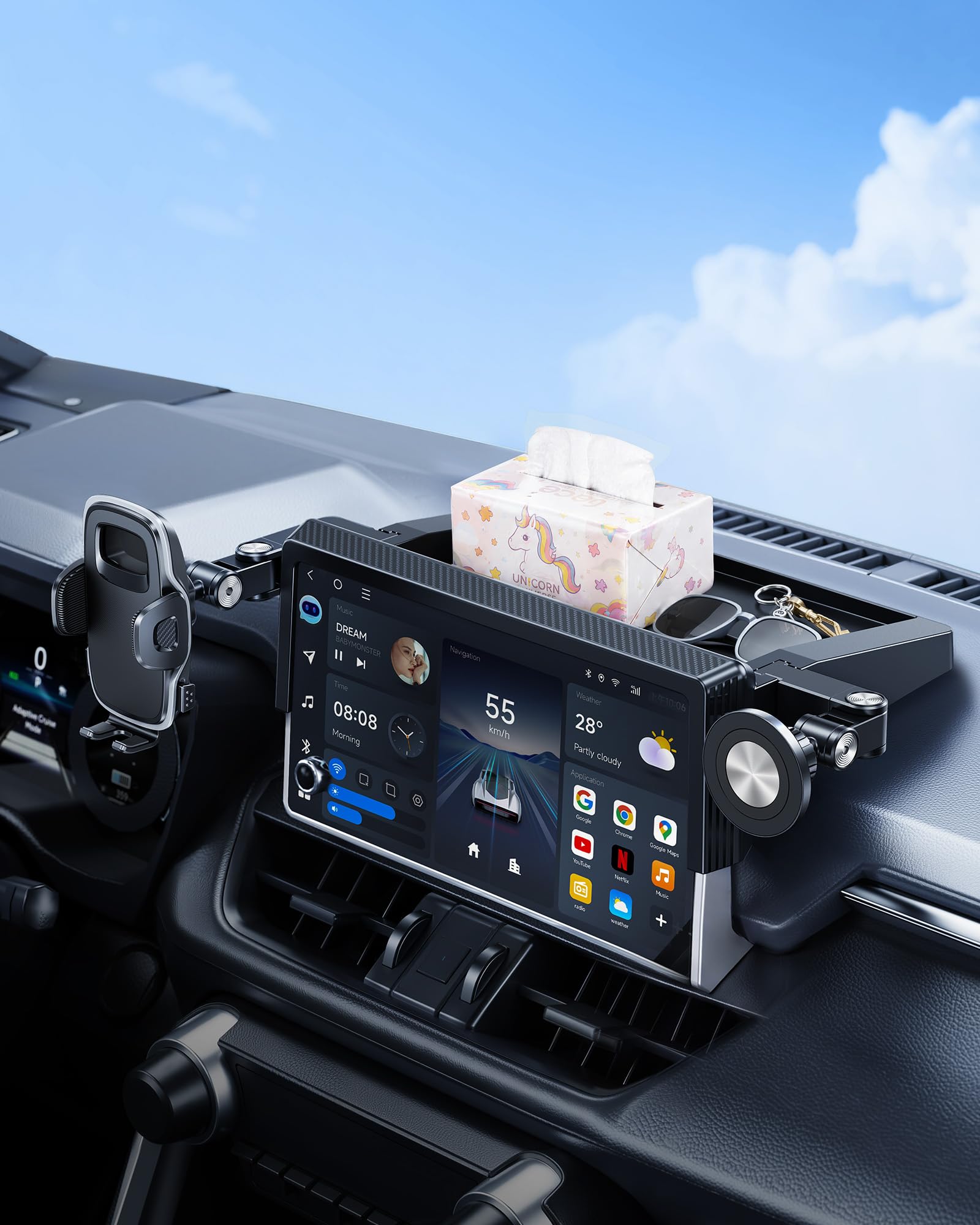 Photo 1 of ELOHEI Dashboard Tray Phone Mount for Toyota RAV4 2021-2025