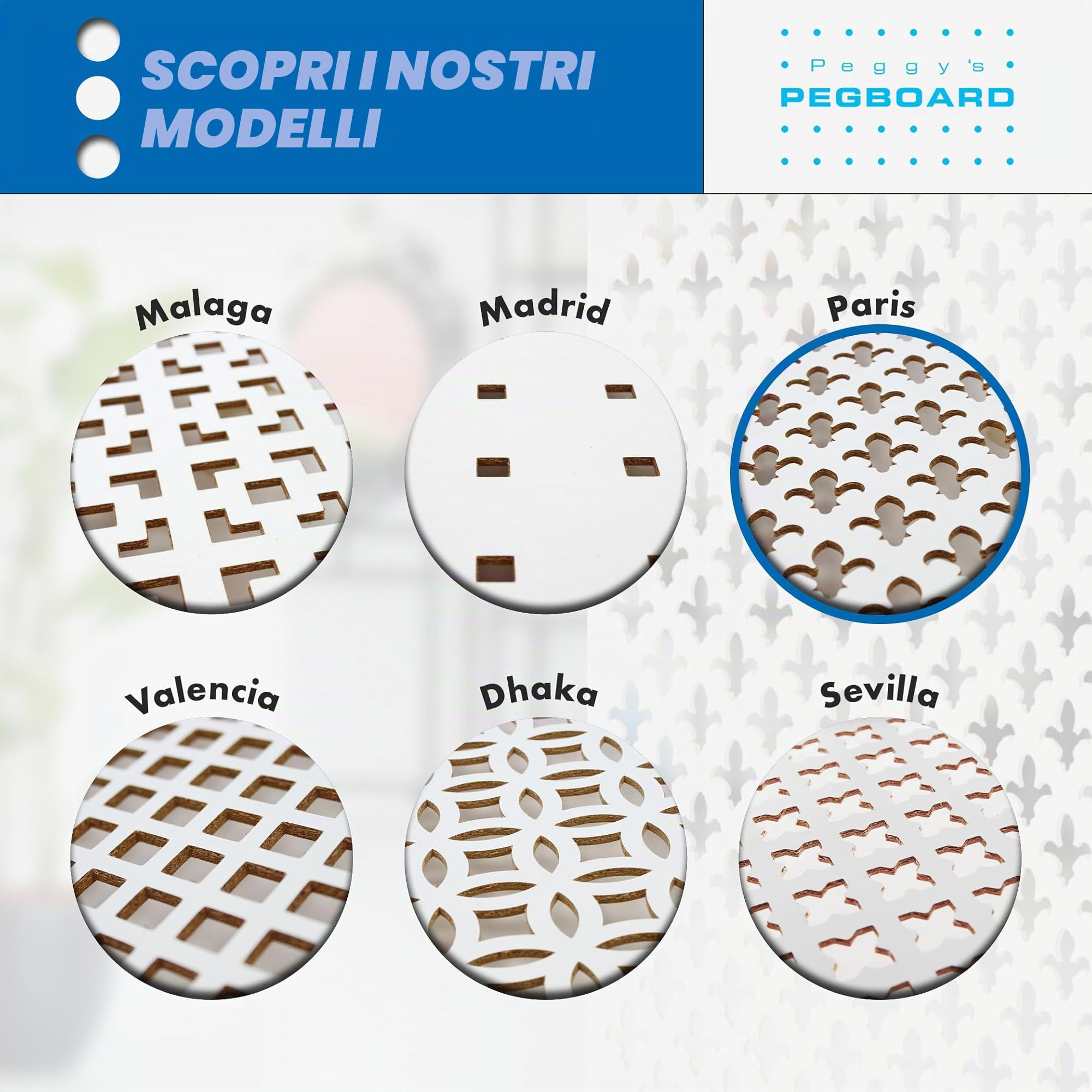'Pannello in legno Paris 122 x 61 cm per radiatori travestimento