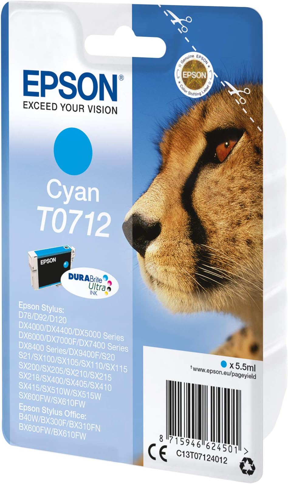 EPSON Cheetah Ink Cartridge for Epson Stylus SX600FW Series - Cyan