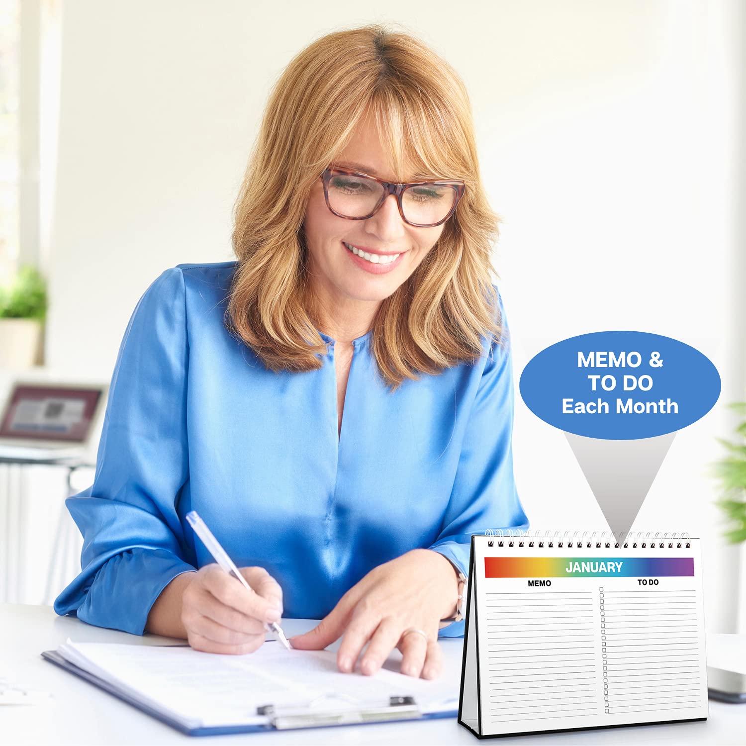 Dunwell Standing Desk Calendar 20212022 (Colorful), 8x6” Inches, Use