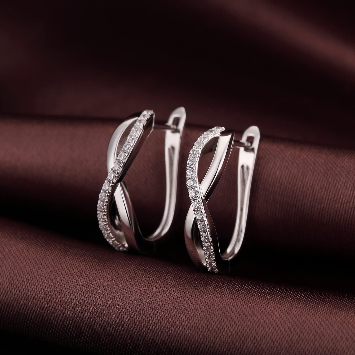 Jiamiaoi Large Hoop Earrings 925 Sterling Silver Hoop Earrings for Women Men Hoops - Image 3