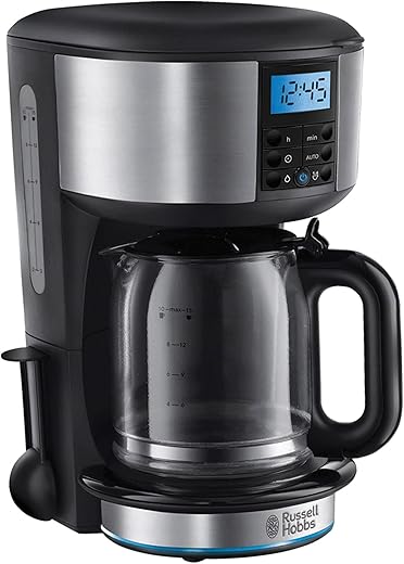 Russell Hobbs Buckingham Filter Coffee Machine, 1.25L Carafe/10 Cups, 1-4 Cup Brewing...