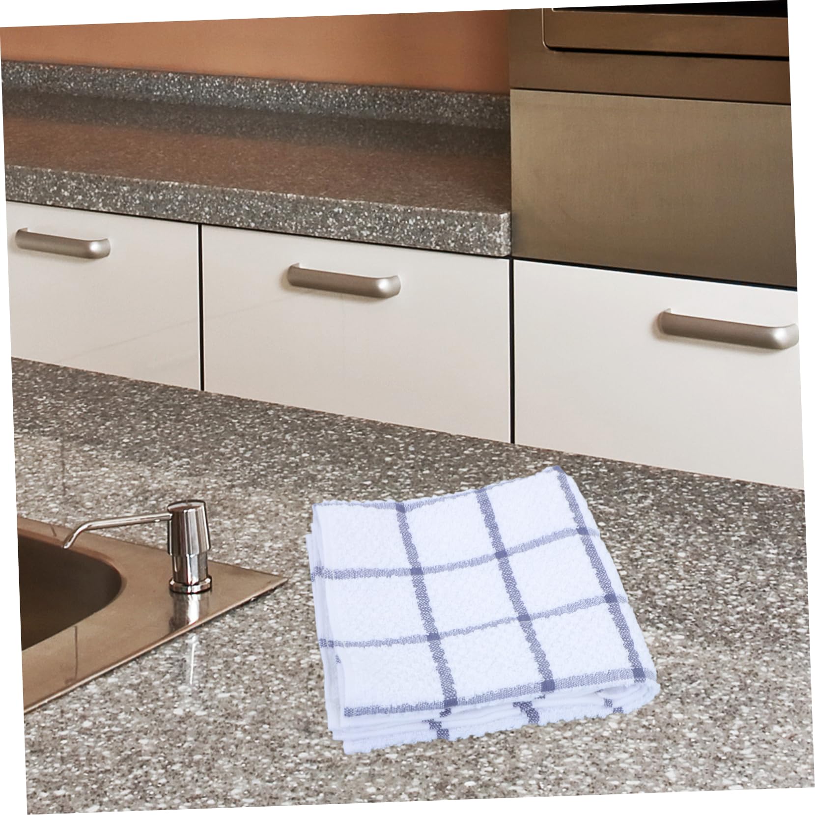 POPETPOP 6 Pezzi Strofinacci da Cucina in Cotone, Assorbenti e Riutilizzabili, Panni Multiuso per Lavare i Piatti, Facili da Pulire