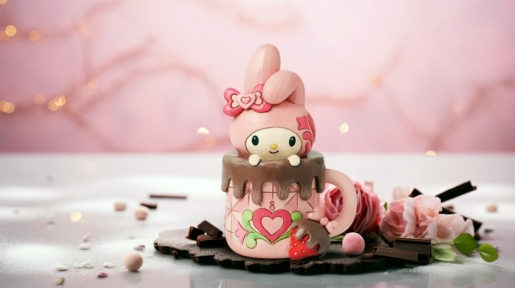 Amazon.com: Enesco Sanrio by Jim Shore My Melody in Hot Cocoa Cup