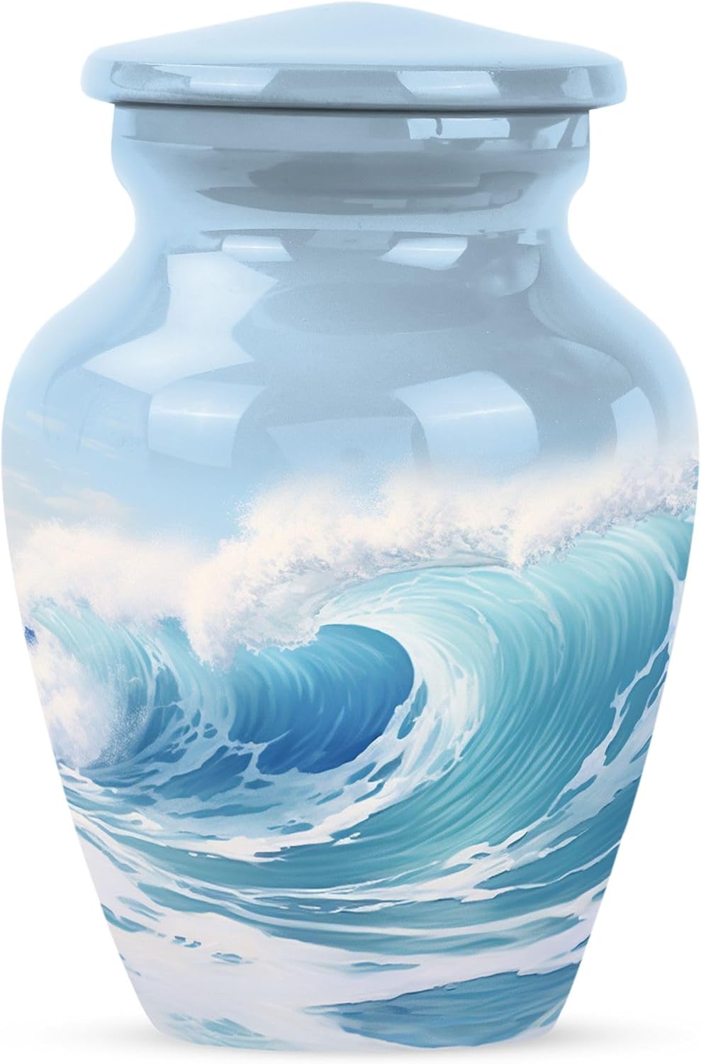 Ocean Urns for Human Ashes Keepsake Male - Small Burial Urn for Adult Female - Cremation Mini Urn for Ashes for Women - Human Urns for Dad 3 Inch