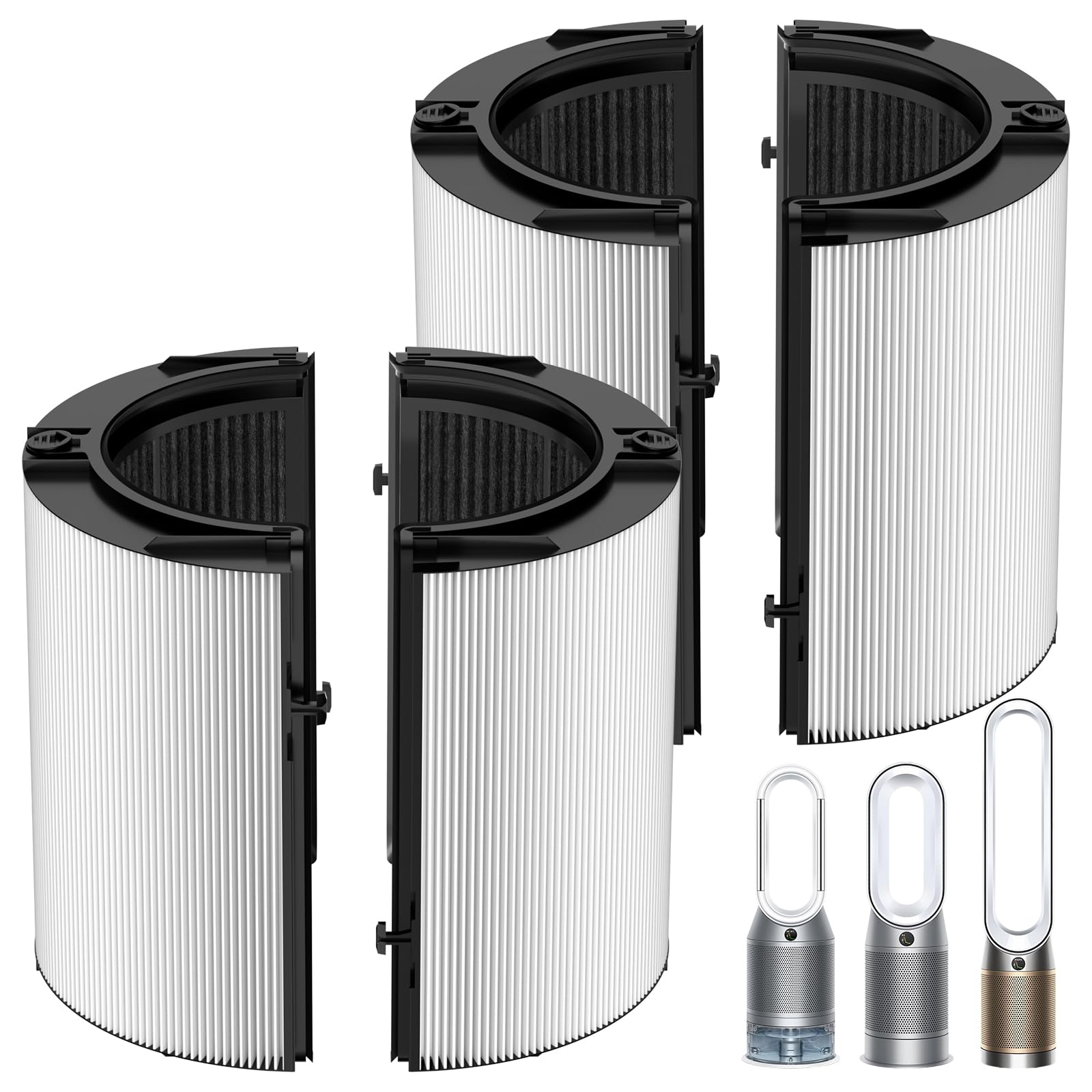 Upgraded 360° Combi 2 in 1 Glass HEPA+Carbon Filter for Dyson HP1 HP2 PC1 PC2 TP04 TP06 TP07 TP09 TP10 TP7A HP04 HP06 HP07 HP09 HP10 HP4A HP7A PH01 PH02 PH03 PH04 PH3A filter replacement, #965432-01 — view 9