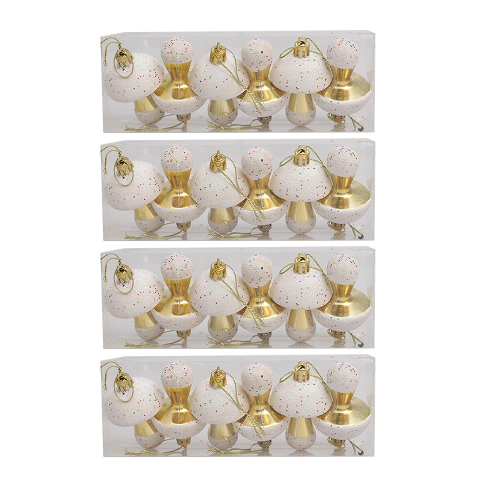 Kalttoy Gold Mushroom Christmas Ornament Delicate Mushroom Hangings Christmas Tree Baubles Holiday Accent Festival Decors