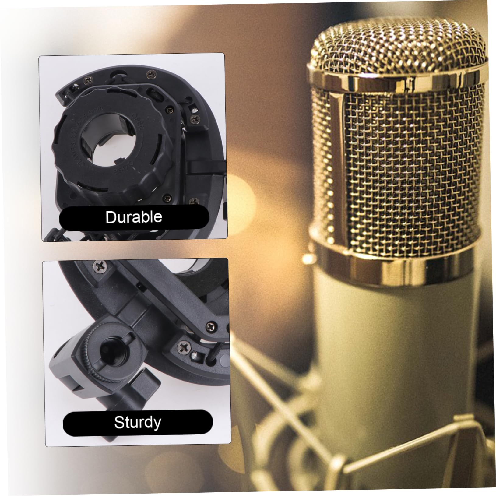 Toddmomy Professional Condenser Mic Mount Shockmount Stand Stable Base for Recording