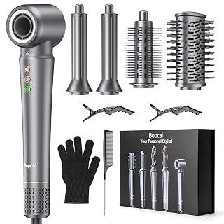 5 in 1 Hot Air Styler Wrap for Women - High-Speed Frizz-Free Hair Dryer Brush, Ion Fast Drying Auto Wrap Cruler, No Heat Damage Air Styler Wrap - Curl, Volumize, Straighten, Gift Idea - Amazon product rated Grade A