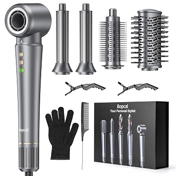 5 in 1 Hot Air Styler Wrap for Women - High-Speed Frizz-Free Hair Dryer Brush, Ion Fast Drying Auto Wrap Cruler, No Heat Damage Air Styler Wrap - Curl, Volumize, Straighten, Gift Idea