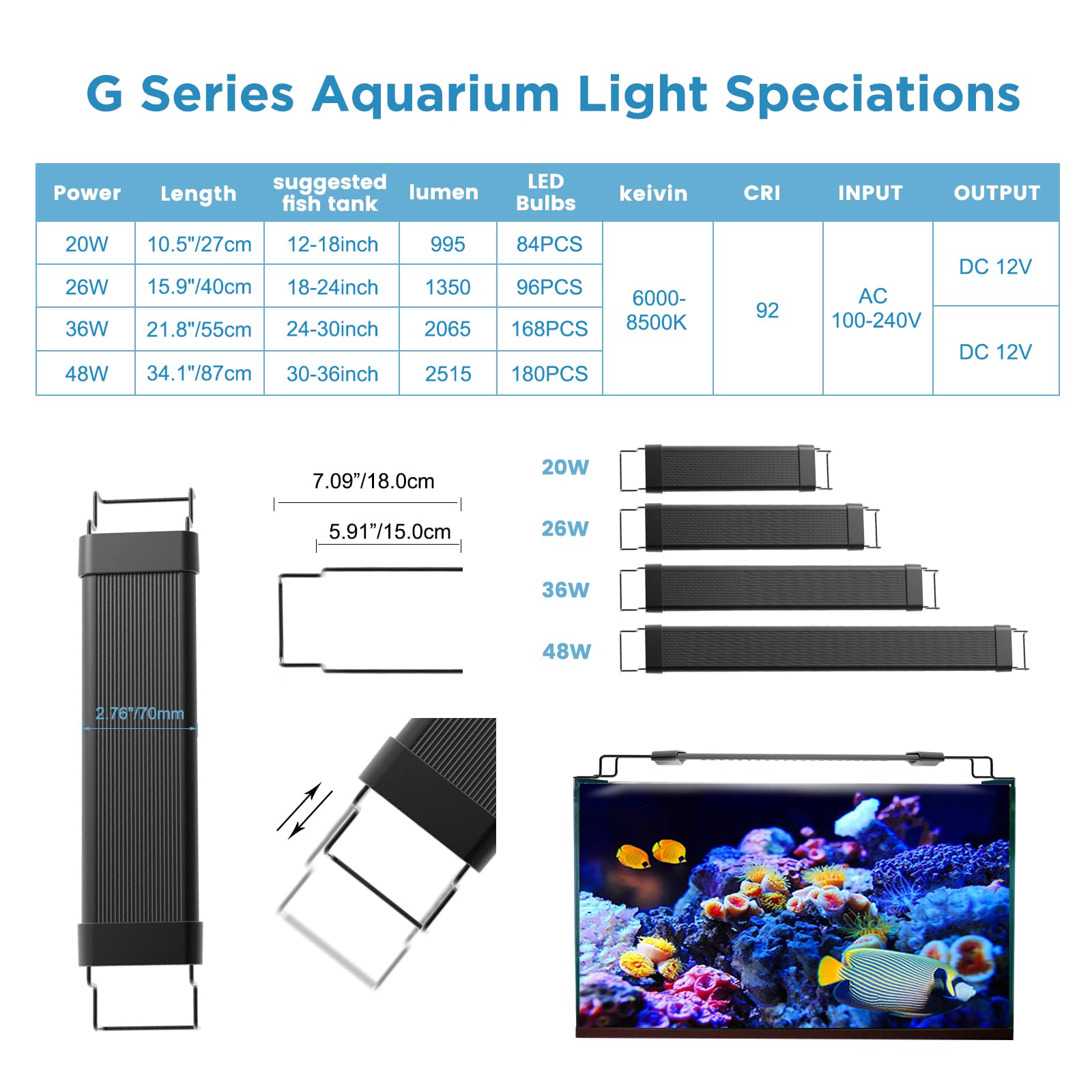 【在庫処分】Lominie アクアリウム ライト 水槽 照明 LED 海水 サン Amazon.co.jp: Lominie アクアリウム ライト 水槽 照明 LED 海水