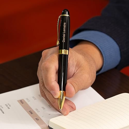 Miniatura 9 de Dayspring Pens  Bolígrafo de regalo personalizado Alexandria Blue con estuche. Bolígrafo de acción de giro de metal premium con tinta suave y