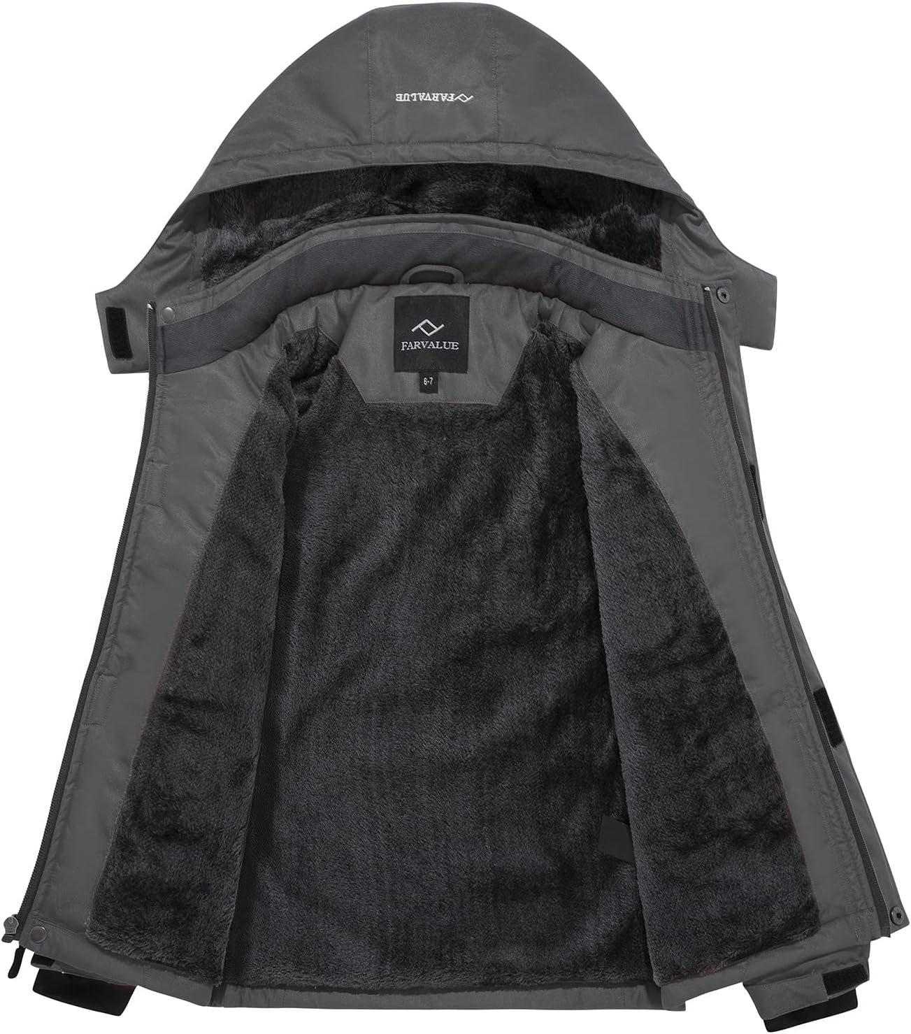 FARVALUE Boys Waterproof Ski Jacket Windproof Winter Coat Warm Snow Coat Outdoor Raincoats Hooded Windbreaker - Image 3