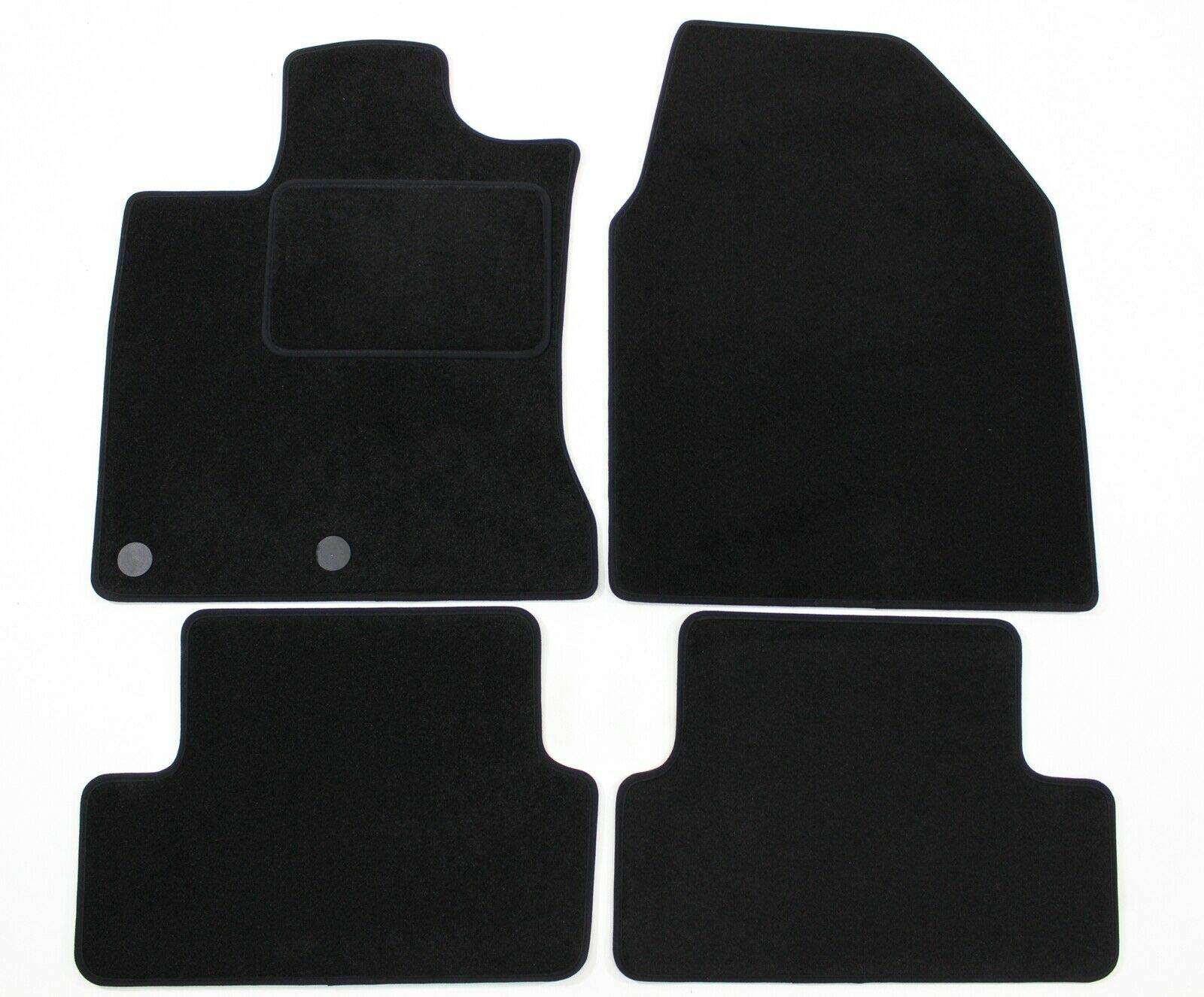 J&J AUTOMOTIVE Velours Fußmatten und TPE Kofferraumwanne Set passend für Nissan Qashqai J10 2007-2014 4tlg, mit hohem Rand Passform rutschfest Geruchsneutral Schwarz