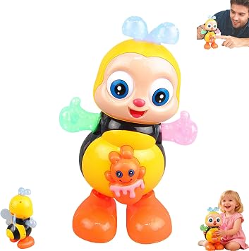 Jeeeun Juguete De Abejita Chiquita Con Musica - Abejita Chiquitita, Singing Dancing and Swaying Cartoon Little bee, Dancing Bee with Music & LED Lights Little Bee+Screwdriver